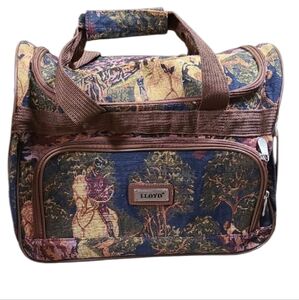 Lloyd Tapestry Travel Bag Hunting Horses Riding Dog Luggage Strap Zipper